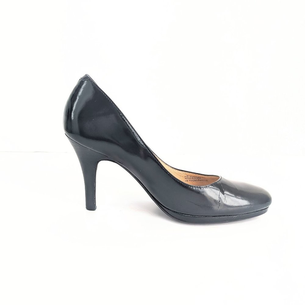 Cole Haan - NikeAir Sole -  Black Patent Leather Round Toe Heels -  Size 8B